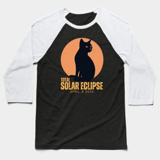 TOTAL SOLAR ECLIPSE 2024 MOON CAT Baseball T-Shirt